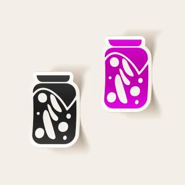 Realistic design element: pickled vegetables Stock Illustration