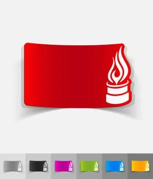 Realistic design element. pipe with a flame Illustrazione stock