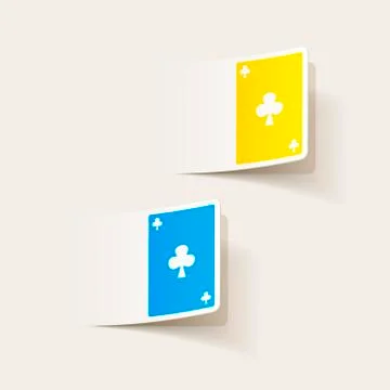 Realistic design element: playing card Stock Illustration