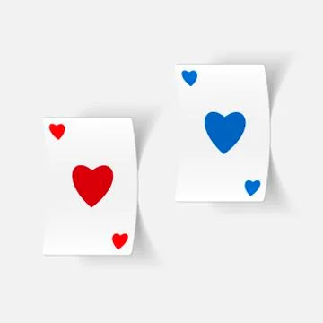 Realistic design element: playing card Stock Illustration