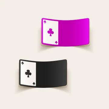 Realistic design element: playing card Stock Illustration