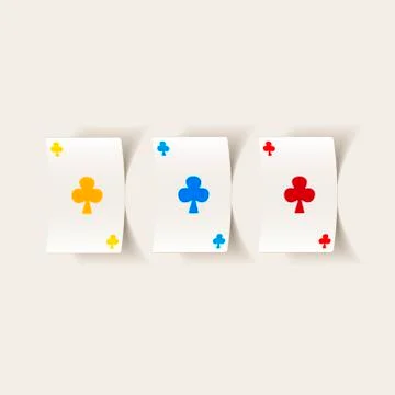 Realistic design element: playing card Stock Illustration