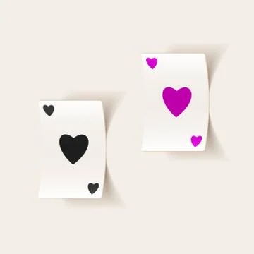 Realistic design element: playing card Stock Illustration