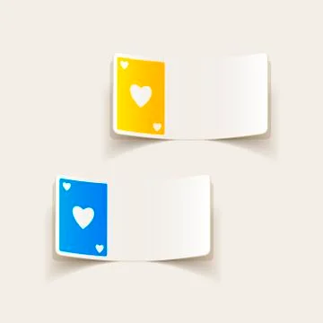 Realistic design element: playing card Stock Illustration