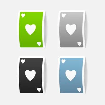 Realistic design element: playing card Stock Illustration