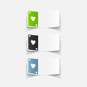 Realistic design element: playing card Stock Illustration