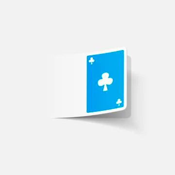 Realistic design element: playing card Stock Illustration