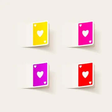 Realistic design element: playing card Stock Illustration