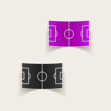 Realistic design element: playing field Stock Illustration