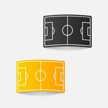 Realistic design element: playing field Stock Illustration