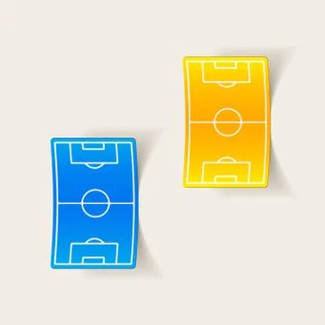 Realistic design element: playing field Stock Illustration