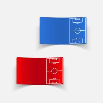 Realistic design element: playing field Stock Illustration