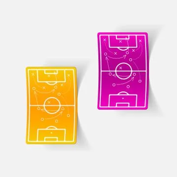 Realistic design element: playing field Stock Illustration