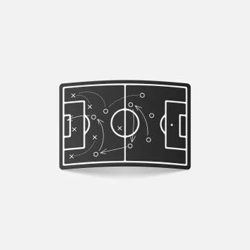 Realistic design element: playing field Stock Illustration