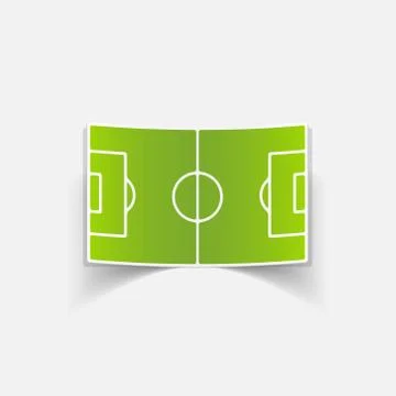 Realistic design element: playing field Stock Illustration