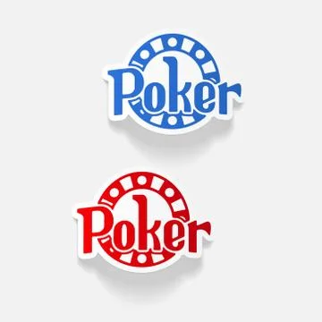 Realistic design element: poker Stock Illustration