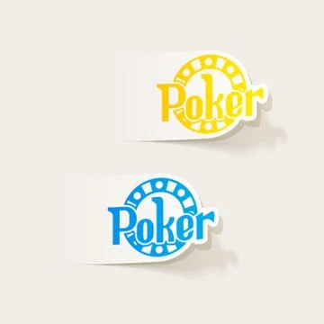 Realistic design element: poker Stock Illustration