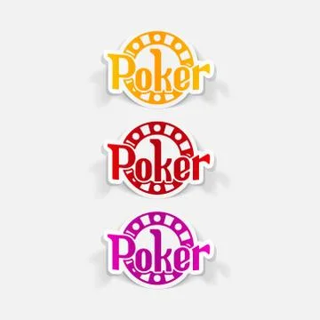 Realistic design element: poker Stock Illustration