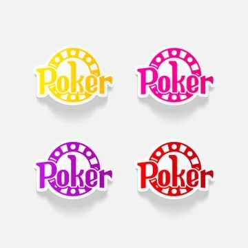 Realistic design element: poker Stock Illustration