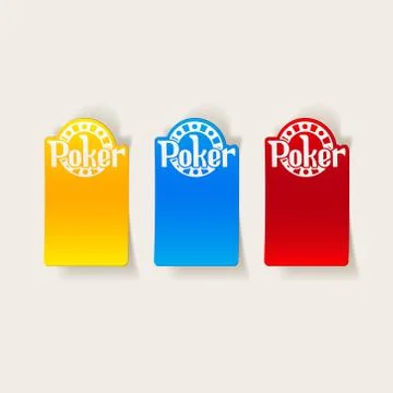 Realistic design element: poker Stock Illustration