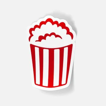 Realistic design element: popcorn Stock Illustration