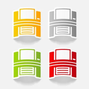 Realistic design element: printer Stock Illustration