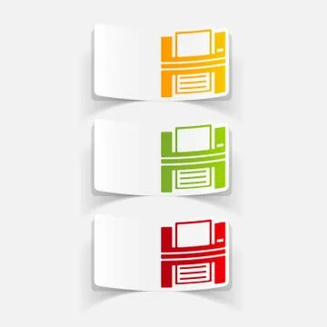 Realistic design element: printer Stock Illustration