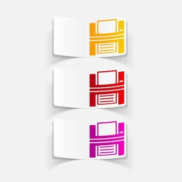 Realistic design element: printer Stock Illustration