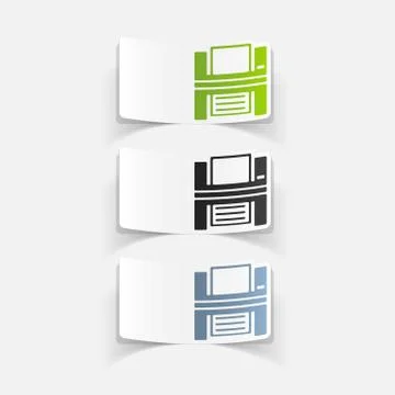 Realistic design element: printer Stock Illustration