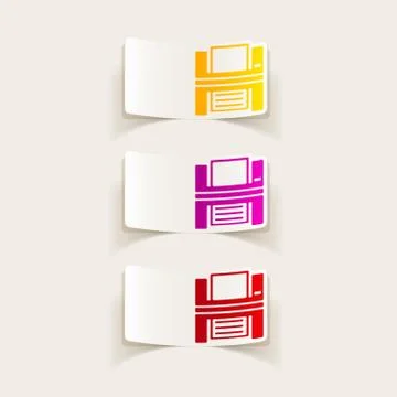 Realistic design element: printer Stock Illustration