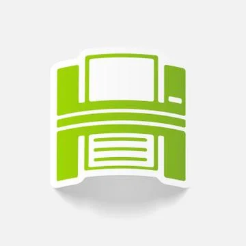 Realistic design element: printer Stock Illustration