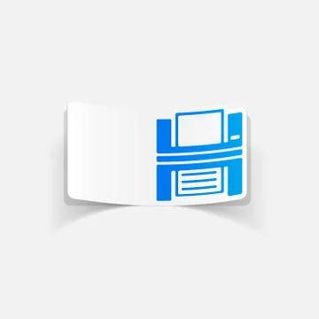 Realistic design element: printer Stock Illustration