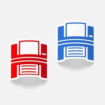 Realistic design element: printer Stock Illustration