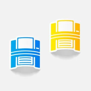 Realistic design element: printer Stock Illustration