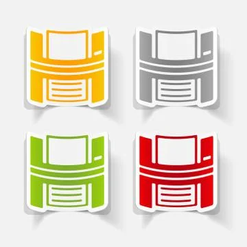 Realistic design element: printer Illustrazione stock