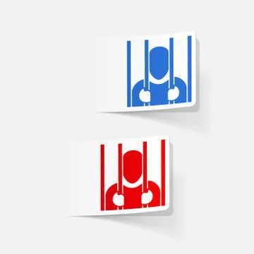 Realistic design element. prisoner Stock Illustration