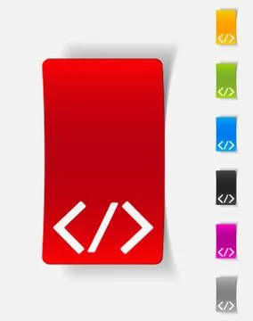 Realistic design element. programming Stock Illustration