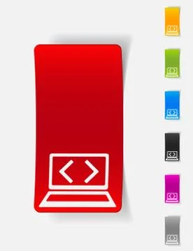 Realistic design element. programming Stockillustratie