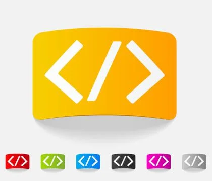 Realistic design element. programming Stock Illustration