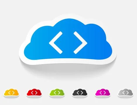 Realistic design element. programming Stock Illustration