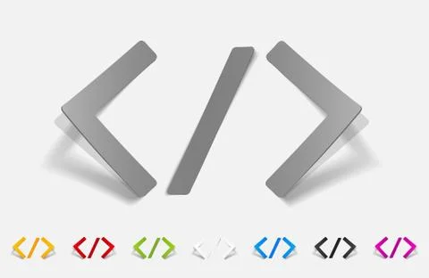 Realistic design element. programming 스톡 일러스트