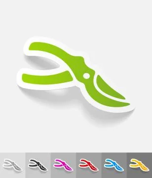 Realistic design element. pruner Illustrazione stock