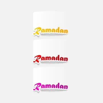 Realistic design element: Ramadan Illustrazione stock