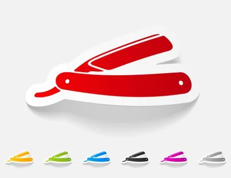 Realistic design element. razor Illustrazione stock