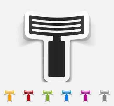 Realistic design element. razor 스톡 일러스트