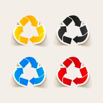 Realistic design element: recycle sign Stock Illustration