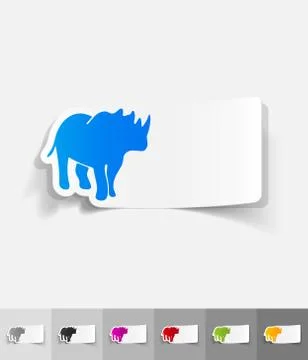 Realistic design element. rhino Stock-Illustration