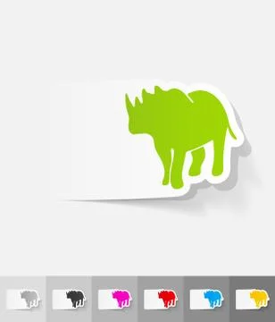 Realistic design element. rhino Stock-Illustration
