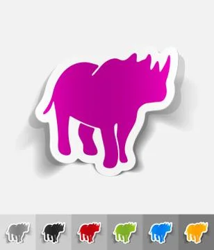 Realistic design element. rhino Stock-Illustration