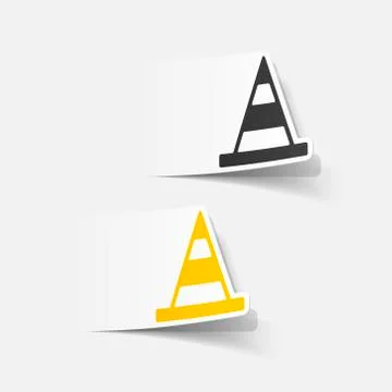 Realistic design element: road cones Stock Illustration